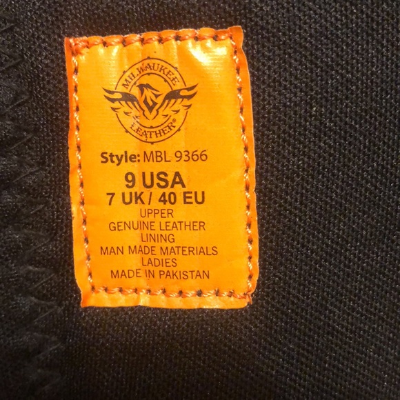 Used Women’s Milwaukee Leather Motorcycle Harness Boot Size 9 - Picture 11 of 15